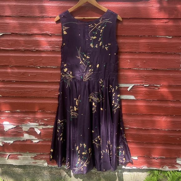 Johnny Was Silk Fit & Flare Floral Midi Dress Women's Size M - Picture 8 of 8